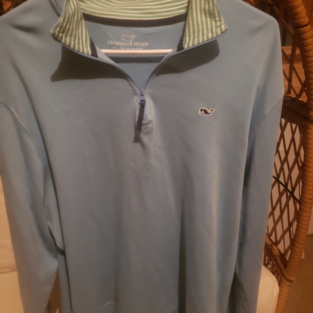 Vineyard vines zipper sweater in blue size large